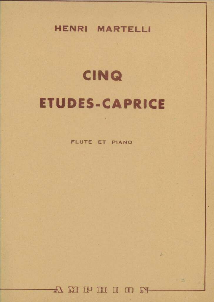 5 Etudes-Caprices Fl-P